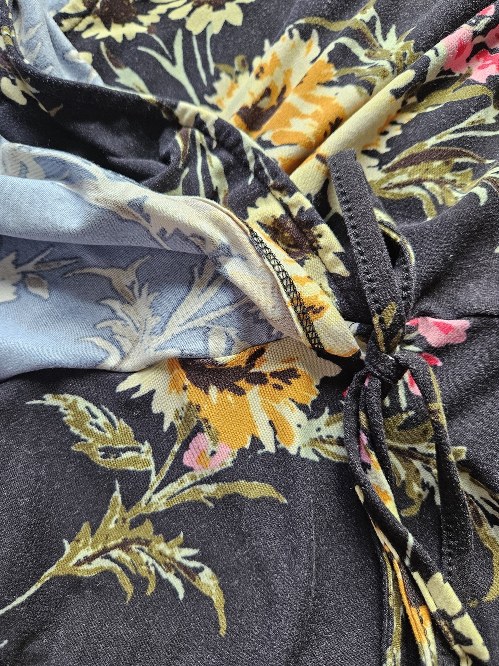 Lily Morgan Floral Faux Wrap High-Low Maxi Dress Size M - Picture 6 of 8